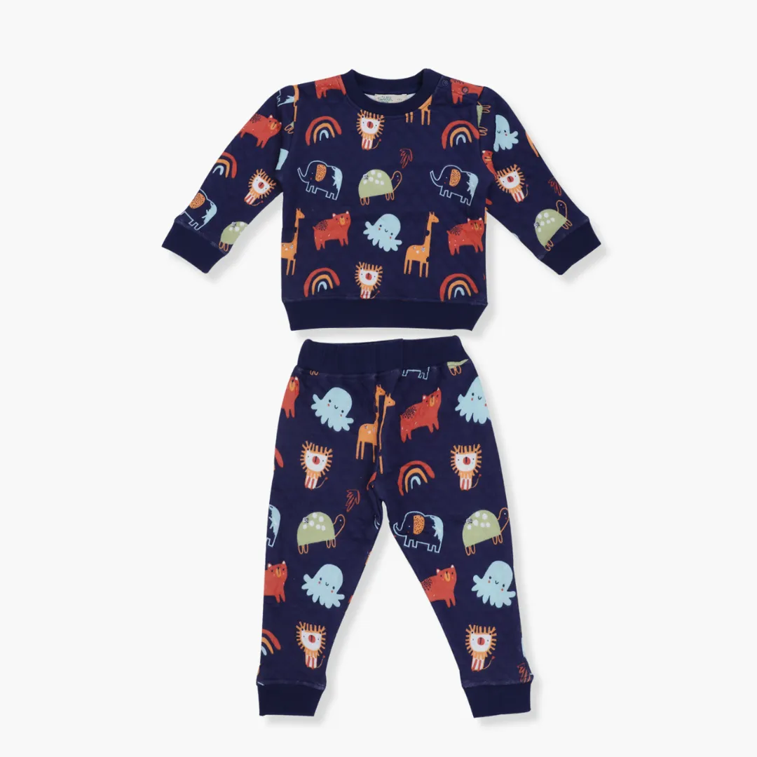 Snuggle Puff - Quilted Full sleeve top and pants for kids