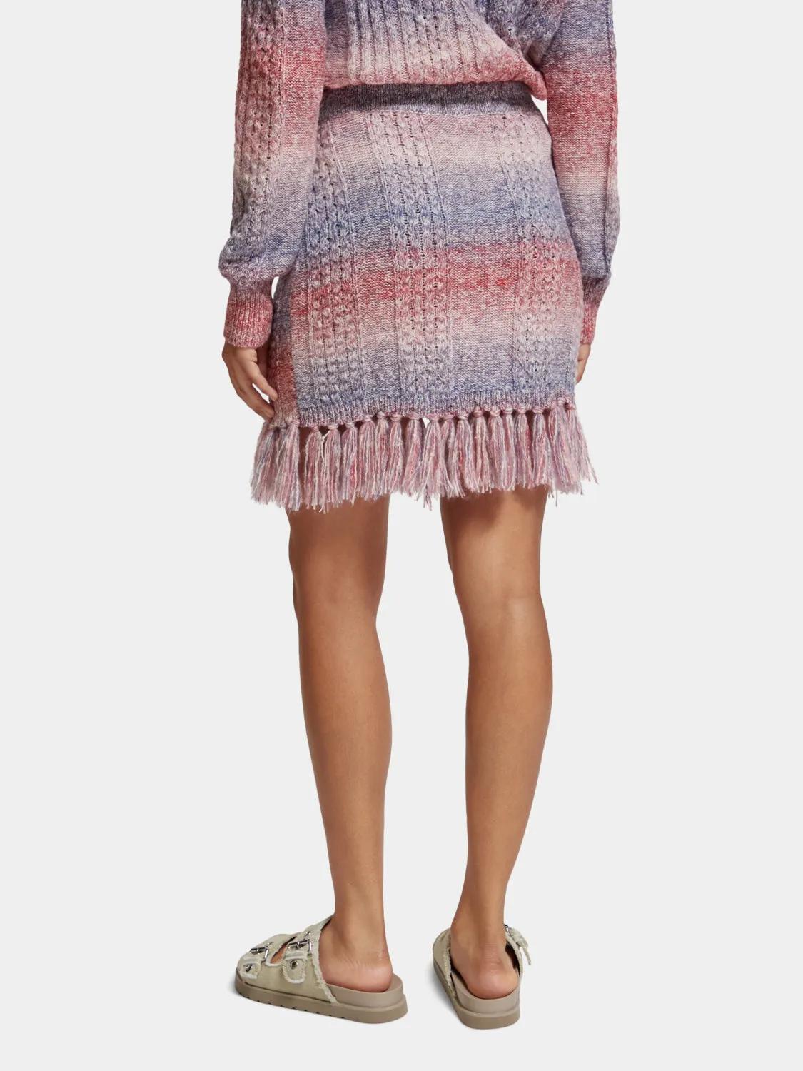 Space-dyed knitted skirt