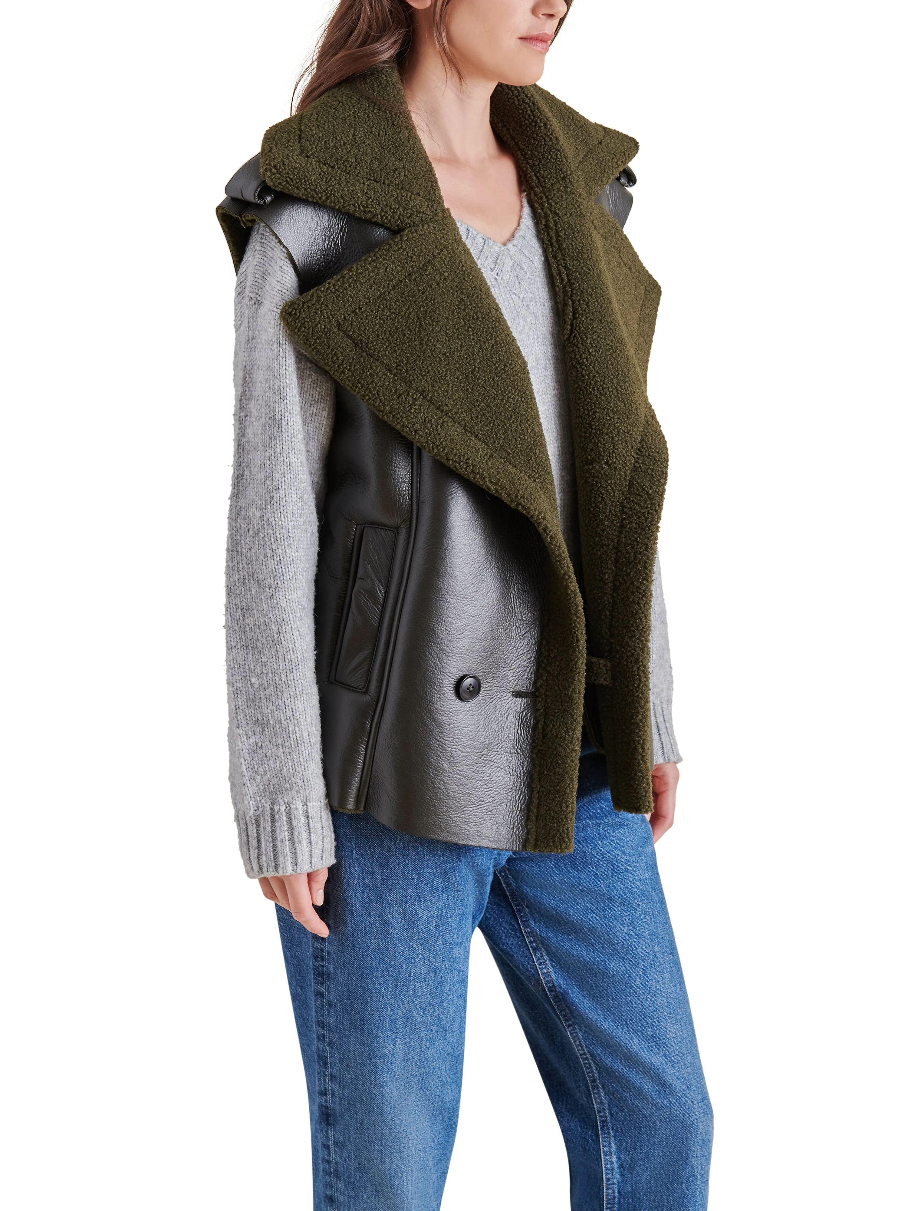 Steve Madden Fawn Vest - Dark Green ***FINAL SALE***