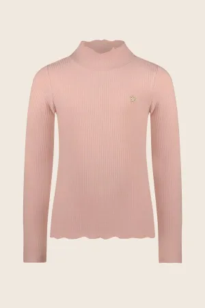 Tween Tops | Eef Mock Neck Top in Light Pink | Like Flo