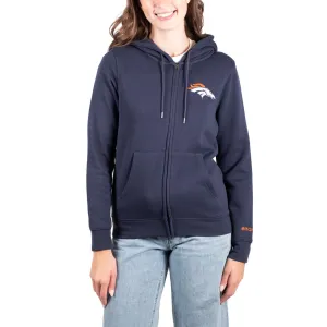 Ultra Game NFL Denver Broncos Womens Full Zip Soft Marl Knit Hoodie Sweatshirt Jacket|Denver Broncos