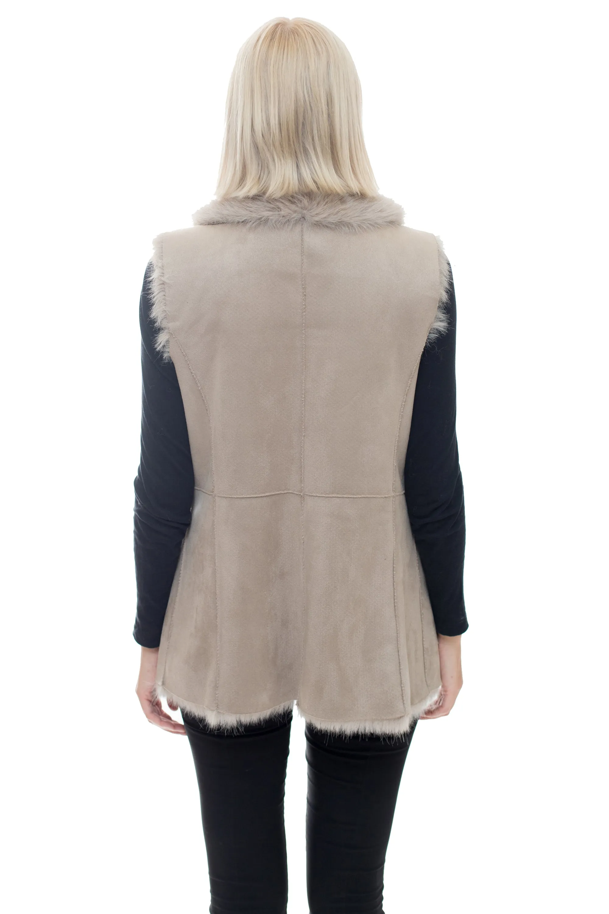 VERONA - Reversible Faux Shearling Vest