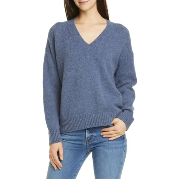 Vince Textured V-Neck Sweater Pullover TORMY