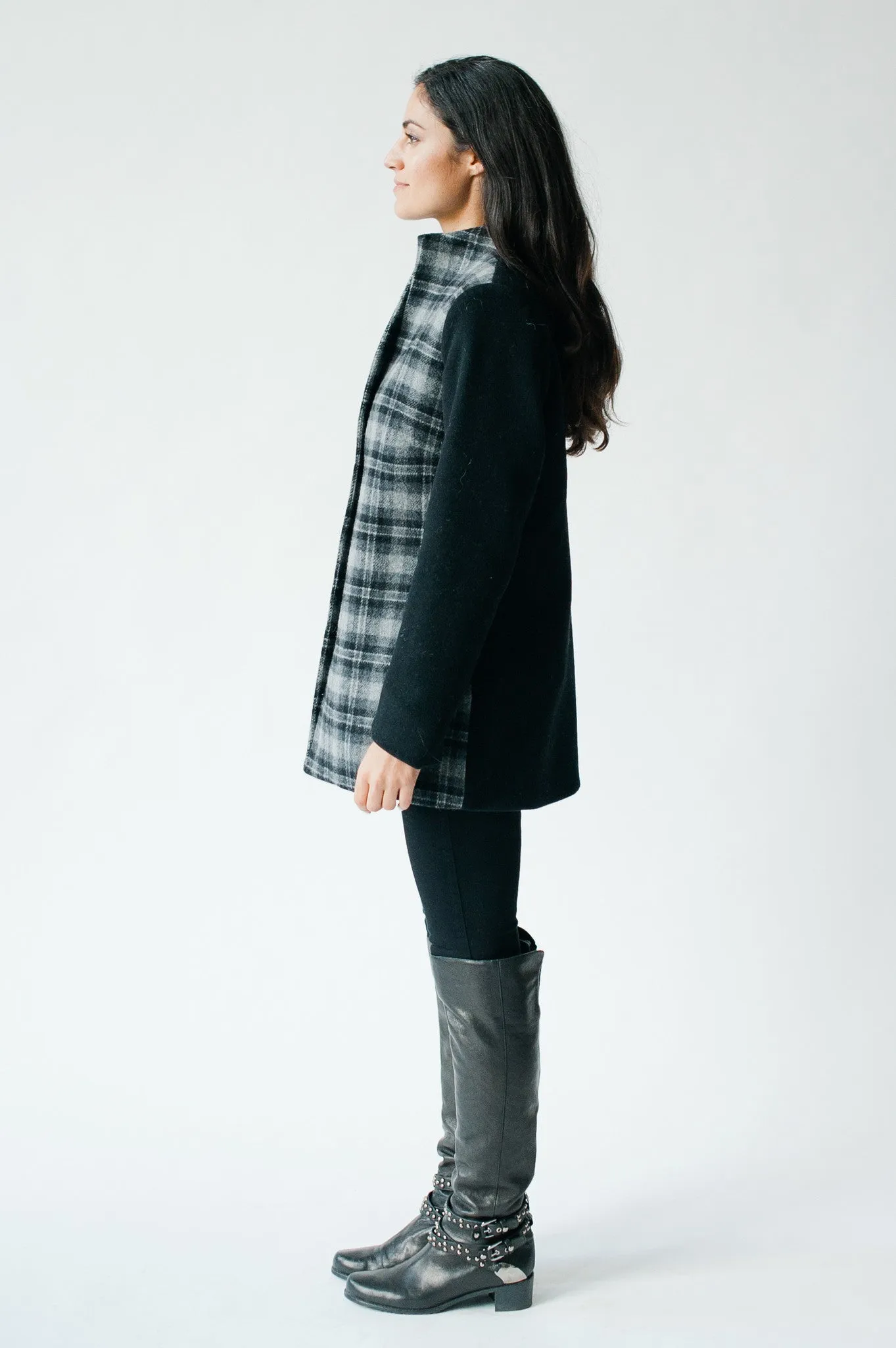 Waldorf Weekend Coat - Grey and Black Plaid