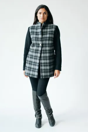 Waldorf Weekend Coat - Grey and Black Plaid