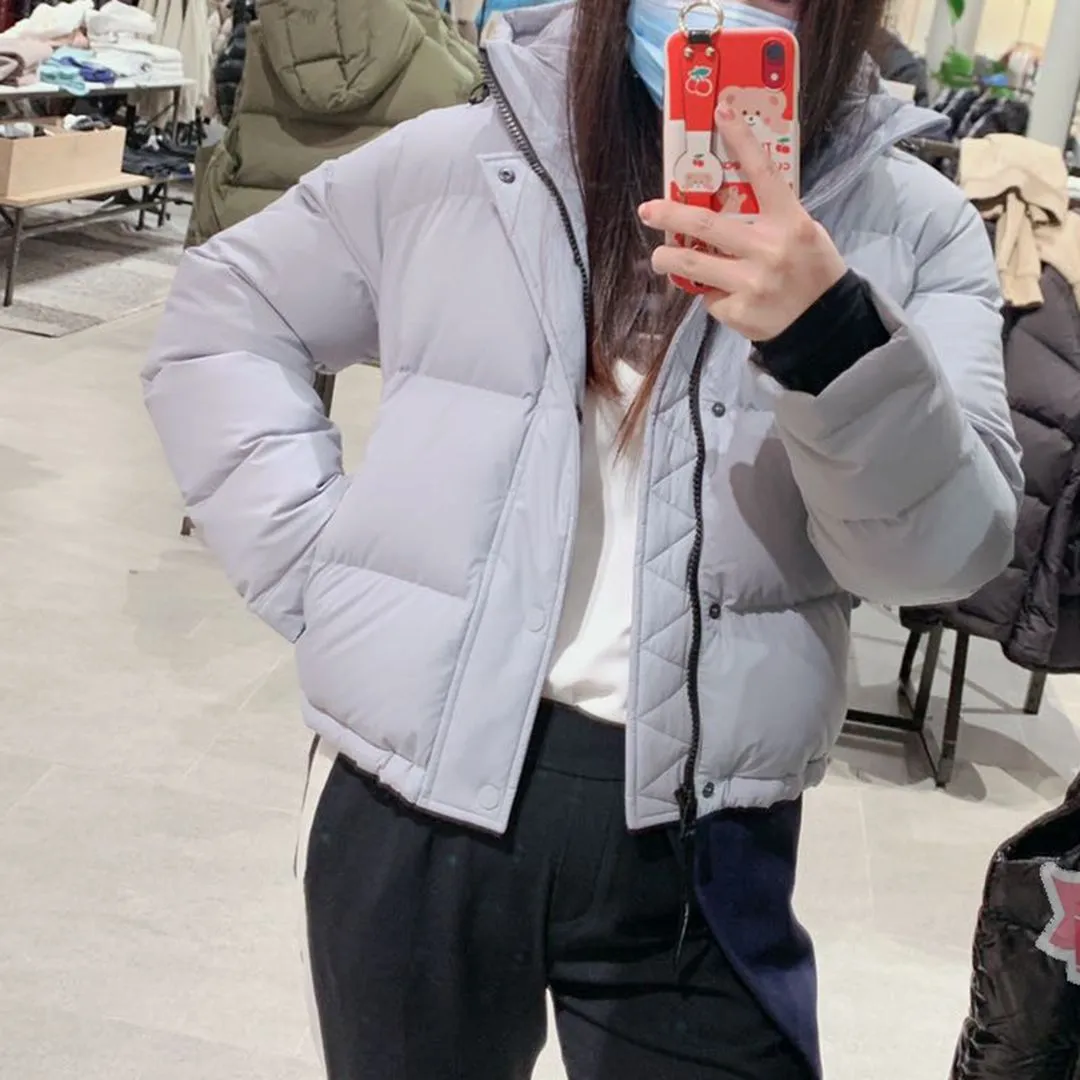 Warm Super Puffy Goose Down Puffer Jacket Quilted