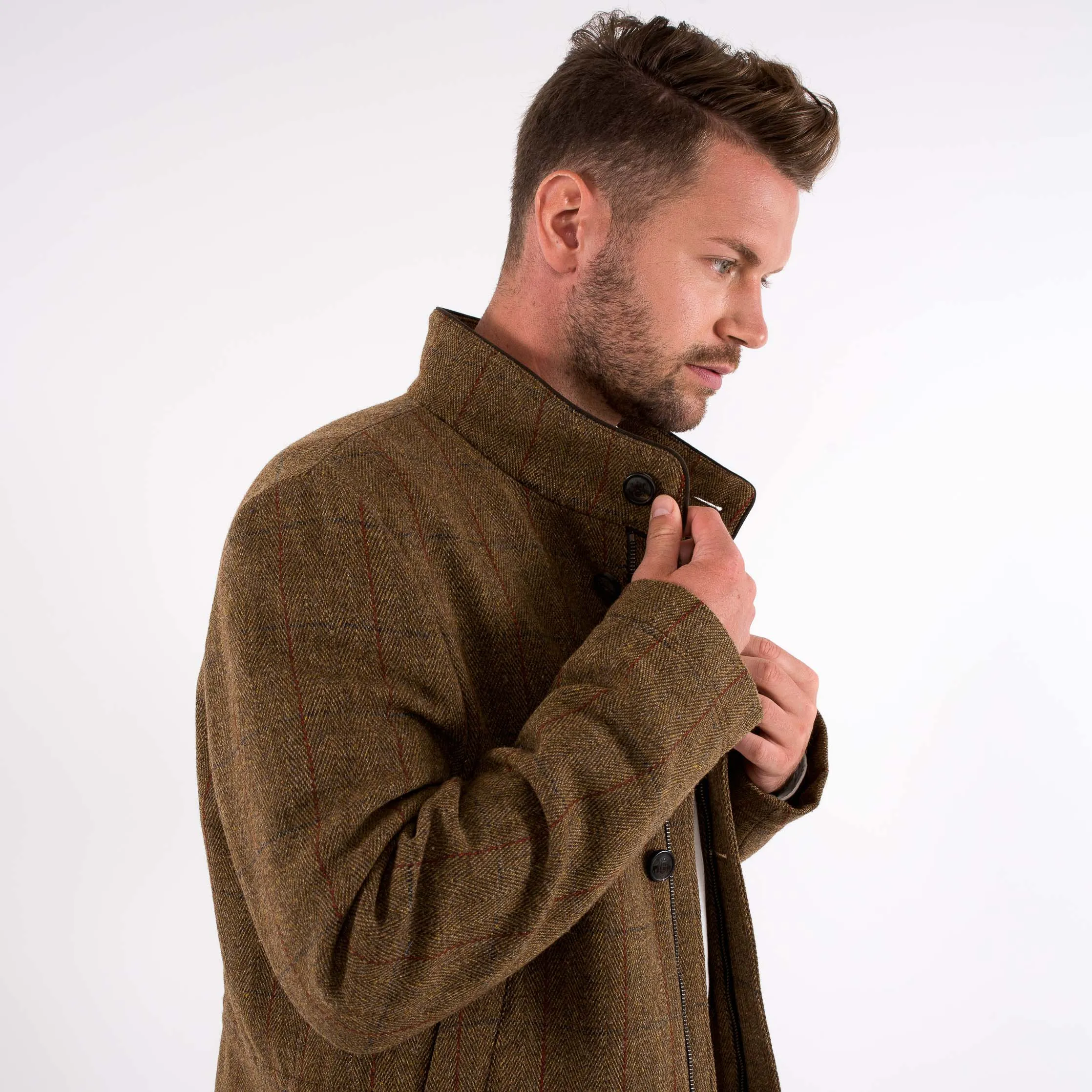 Winston Winter Country Coat in Olive or Brown Tweed