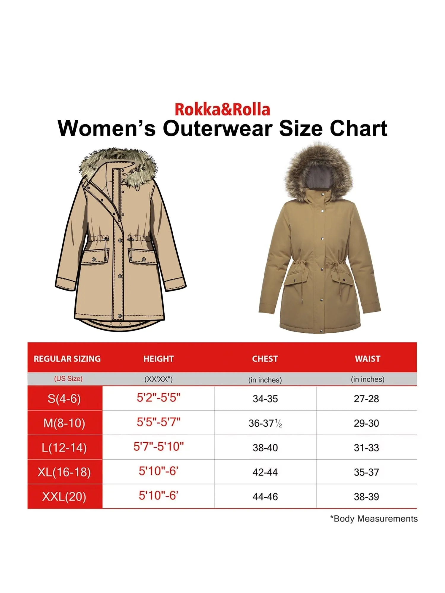 Women's Lightweight Parka Jacket with Faux Fur Hood