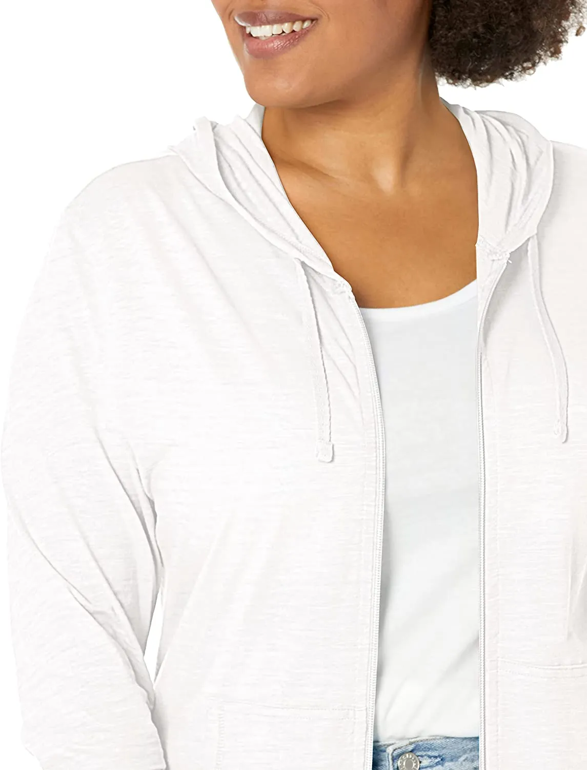 Women’s Slub Hoodie | Women’s Zip-Front Hoodie.