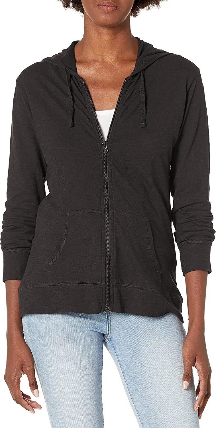 Women’s Slub Hoodie | Women’s Zip-Front Hoodie.