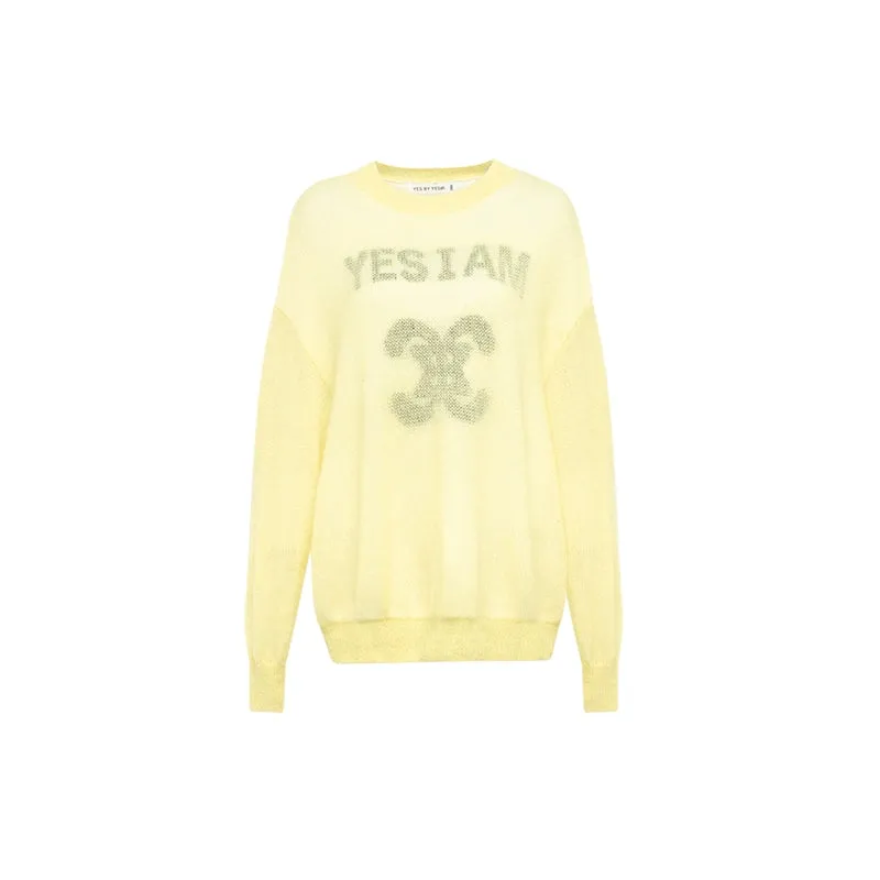 YES BY YESIR Fall/Winter Knitted Jumper Wool Mohair pullover - Auiy